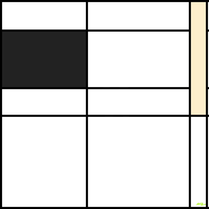 Click to view in high resolution Black and White Shapes with Beige Highlights