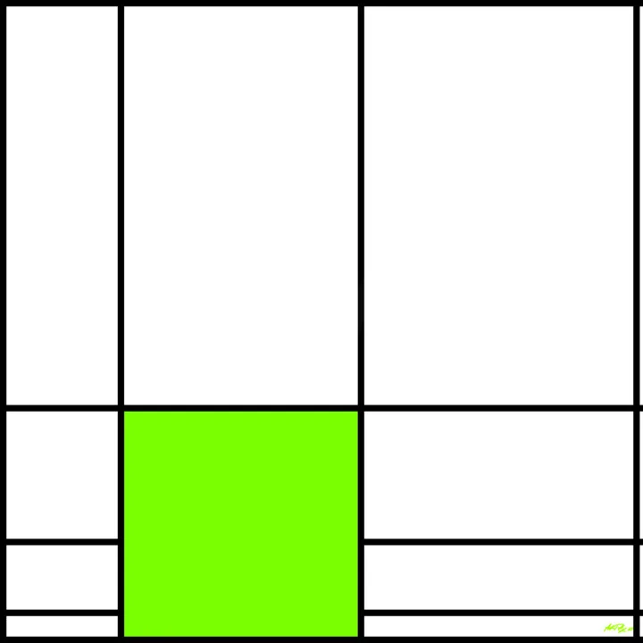 Click to view in high resolution Vibrant Green Geometric Digital Print