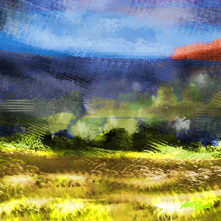 Click to view in high resolution Green and Yellow Summer Landscape