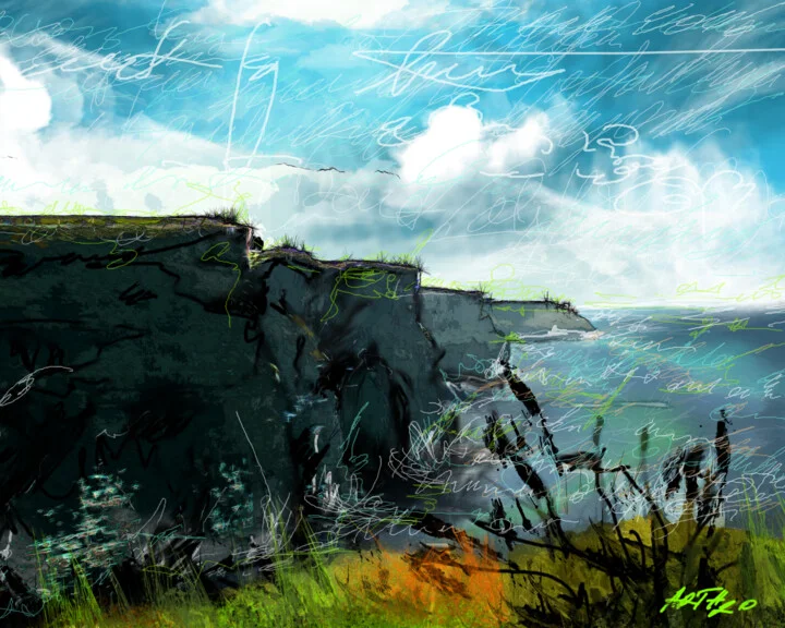 Click to view in high resolution Dramatic Moher Cliffs Against Turquoise Sky