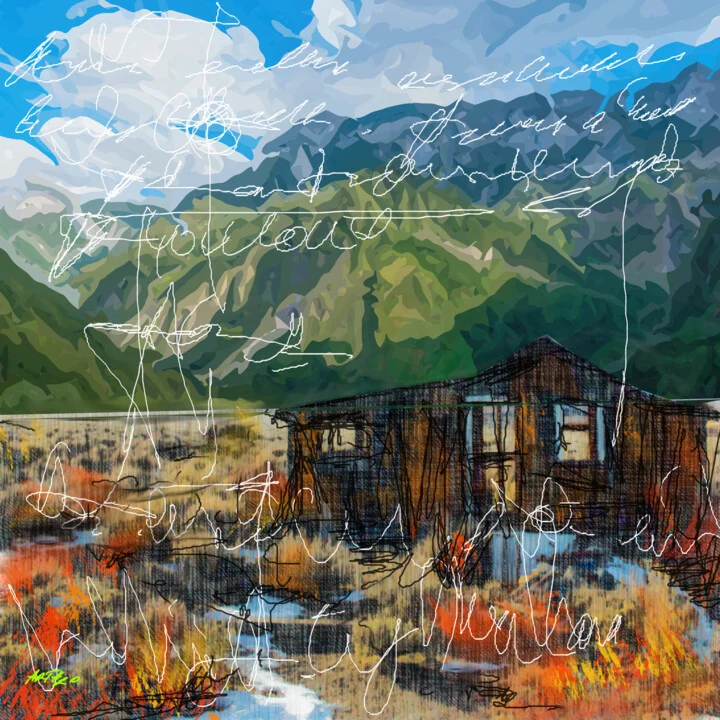 Click to view in high resolution Ochre and Green Valley Scene