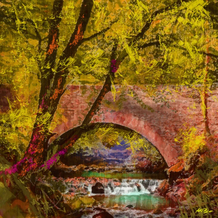 Click to view in high resolution Autumn Bridge in Rich Hues