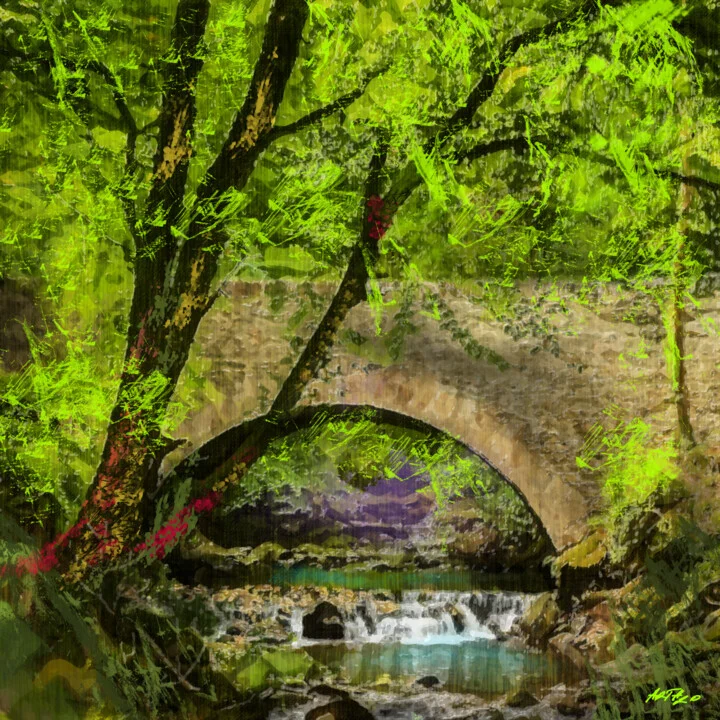 Click to view in high resolution Lush Green Spring Bridge