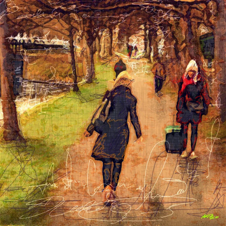 Click to view in high resolution Ochre and Rust Autumn Walk