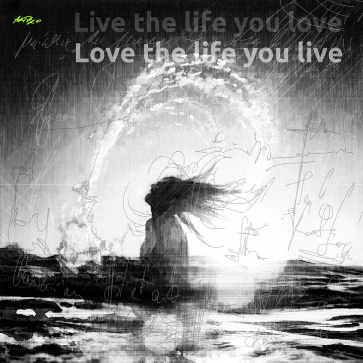 Click to view in high resolution Black and White Woman by the Sea