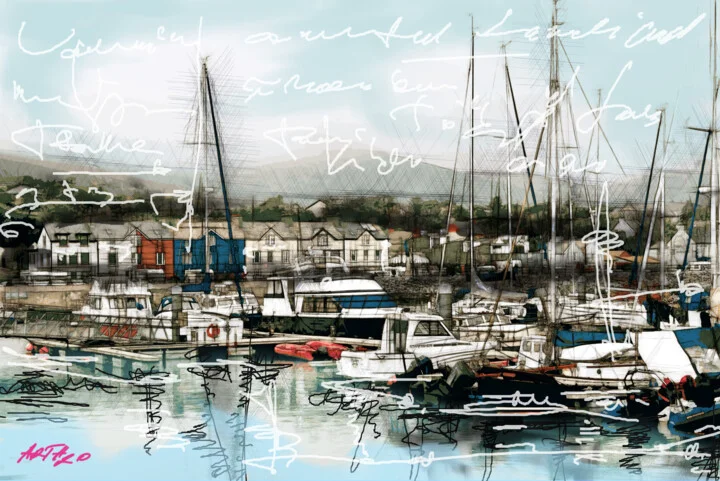 Click to view in high resolution Soft Blue Maritime Landscape