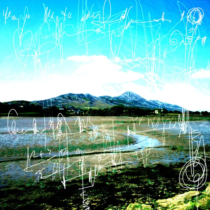 Click to view in high resolution Cerulean Blue Mountain Digital Artwork