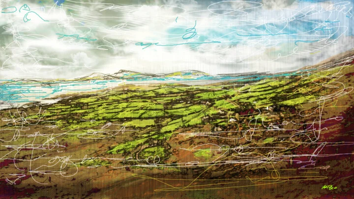 Click to view in high resolution Serene Greens in Digital Fields