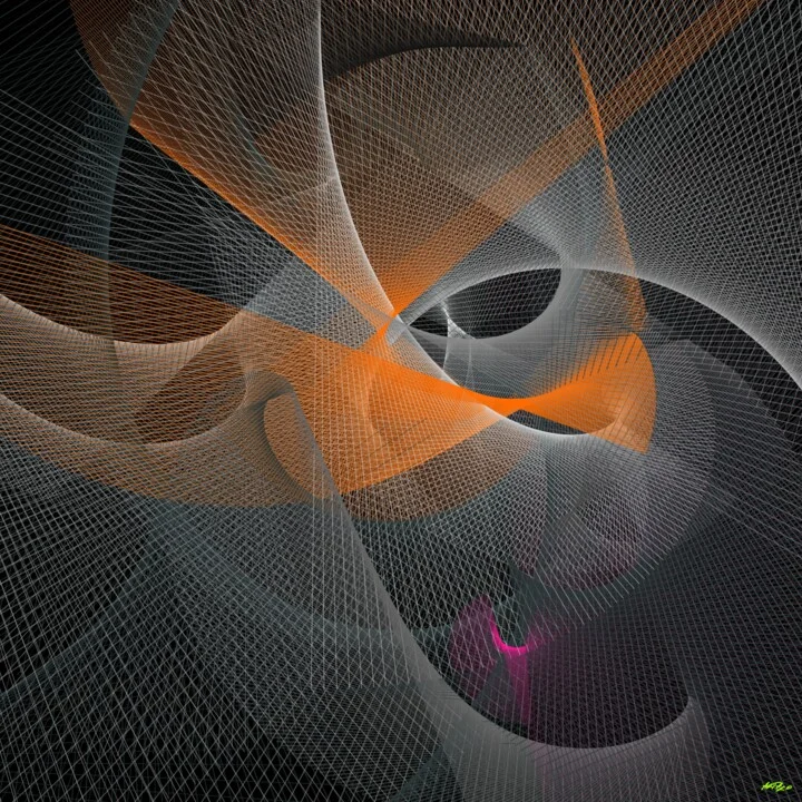 Click to view in high resolution Charcoal and Burnt Orange Mesh Study