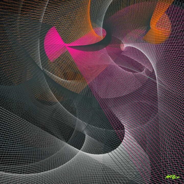 Click to view in high resolution Vibrant Magenta and Aqua Fusion