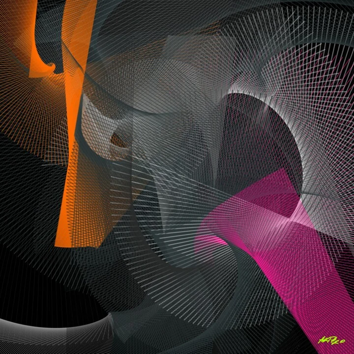 Click to view in high resolution Magenta and Charcoal Spirals