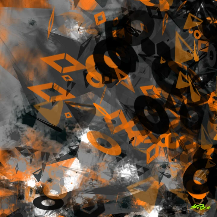 Click to view in high resolution Burnt Orange Dynamic Digital Art