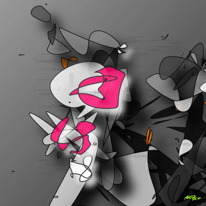 Click to view in high resolution Vivid Magenta Digital Abstract