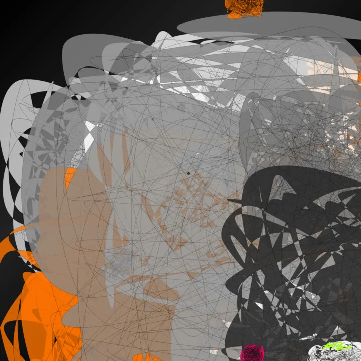 Click to view in high resolution Ochre Meets Charcoal in Generative Flow