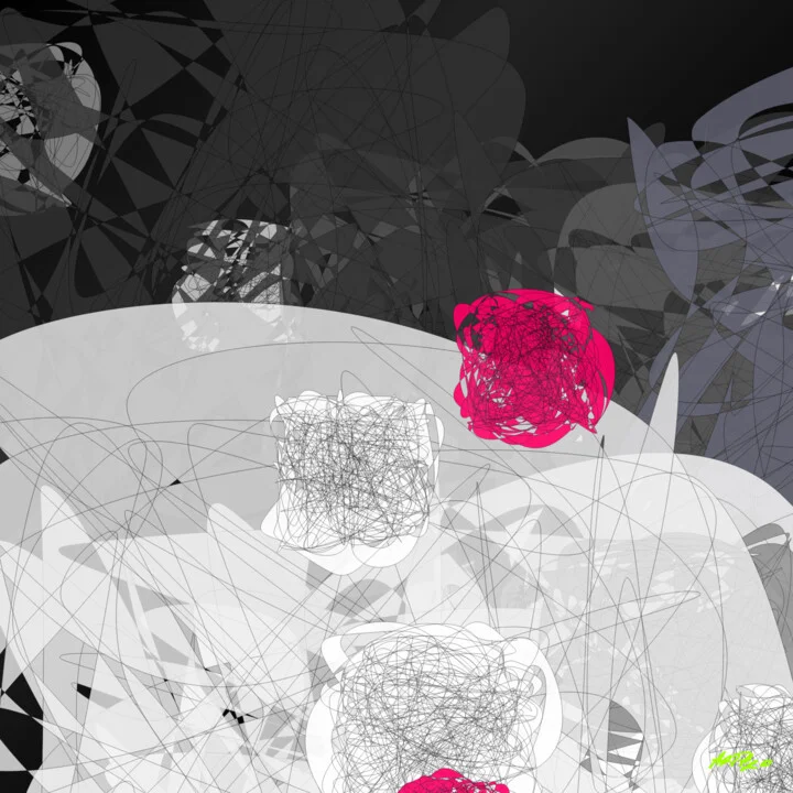 Click to view in high resolution Fuchsia and Dove Gray Digital Design