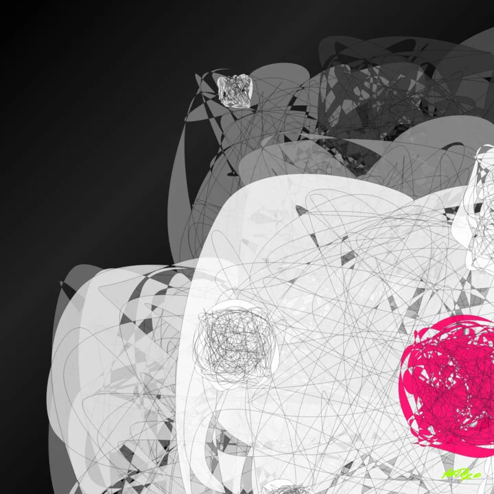 Click to view in high resolution Magenta Scribble on Digital Canvas