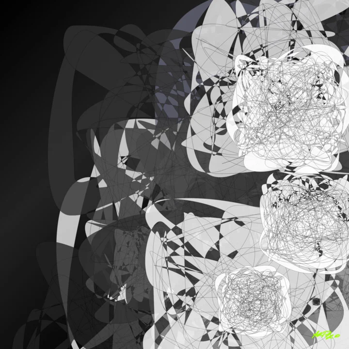 Click to view in high resolution Charcoal and Pewter Abstract Digital Design