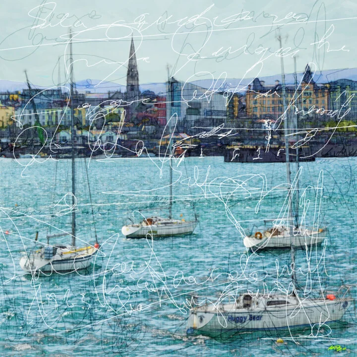 Click to view in high resolution Turquoise Dublin Bay Digital Artwork