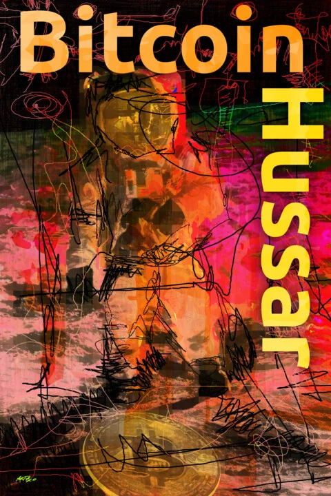 Click to view in high resolution Striking Bitcoin Hussar in Orange and Pink