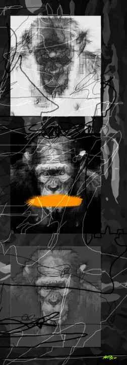 Click to view in high resolution Orange Band on Ape Digital Art