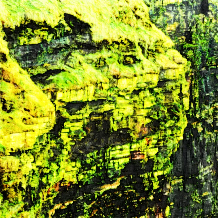 Click to view in high resolution Emerald and Yellow Cliffs in Digital Form
