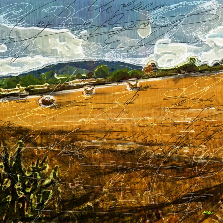 Click to view in high resolution Golden Irish Landscape in Digital Art
