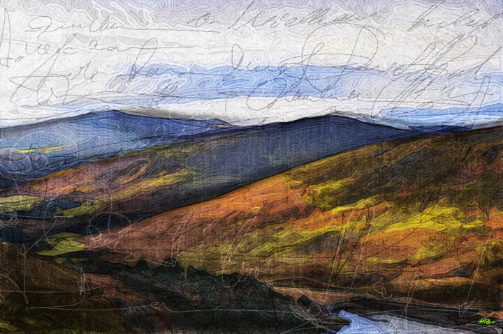 Click to view in high resolution Golden Wicklow Landscape Digital Print