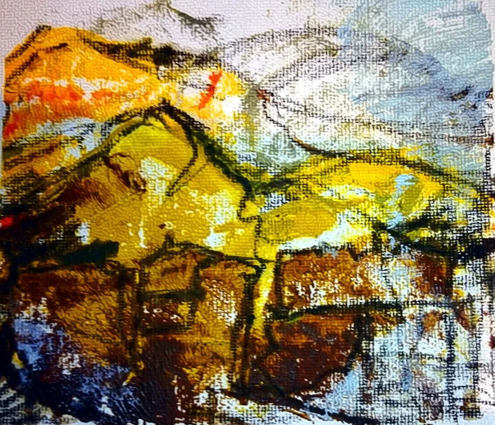 Click to view in high resolution Golden Yellow Mountain Digital Landscape