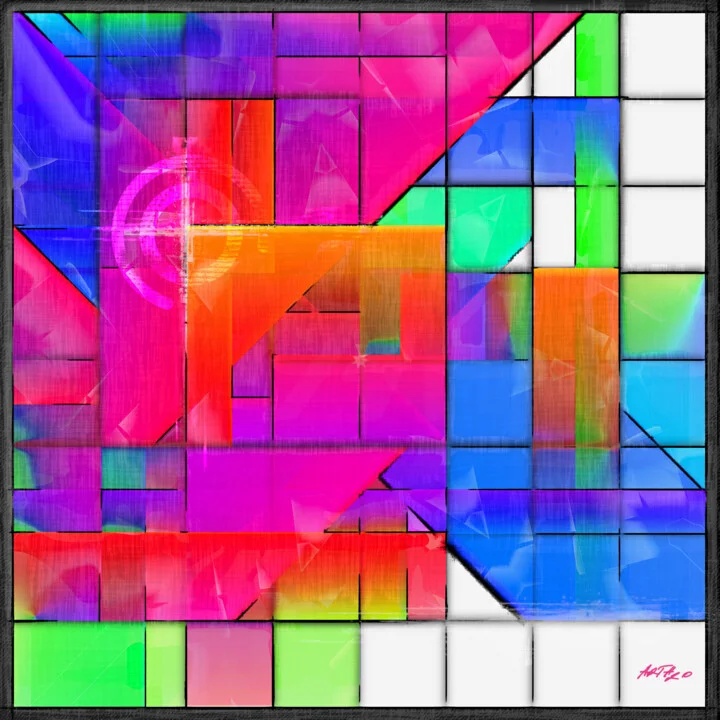 Click to view in high resolution Magenta and Blue Geometric Energy