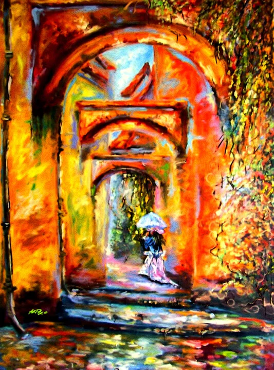 Click to view in high resolution Vibrant City Glow in Digital Art