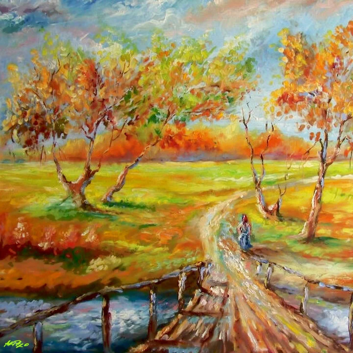 Click to view in high resolution Golden Autumn Trail Digital Artwork