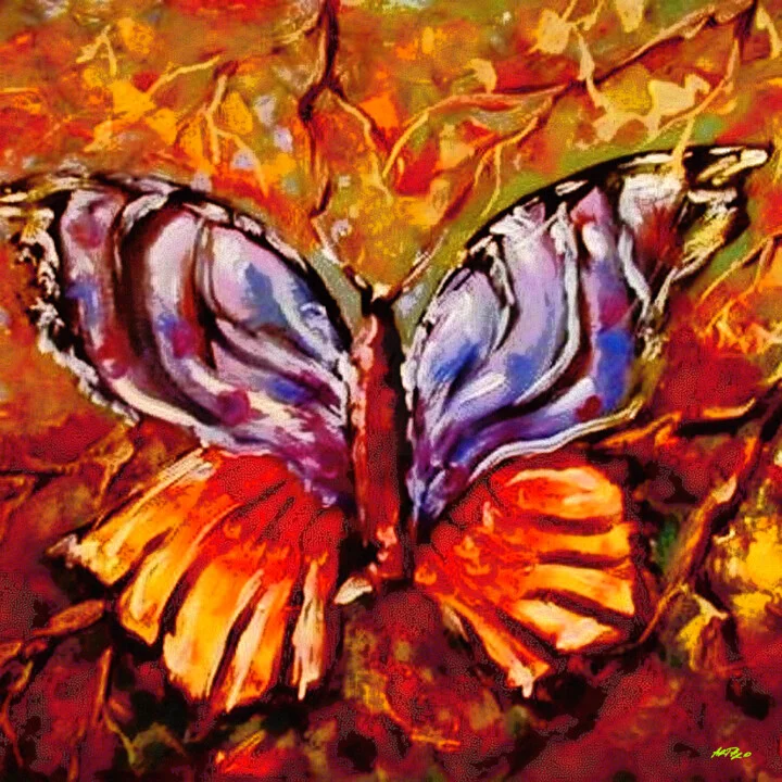 Click to view in high resolution Warm Orange Butterfly Digital Art