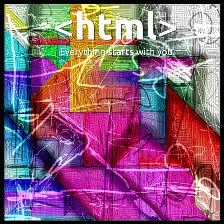 Click to view in high resolution Teal and Magenta Abstract Grid