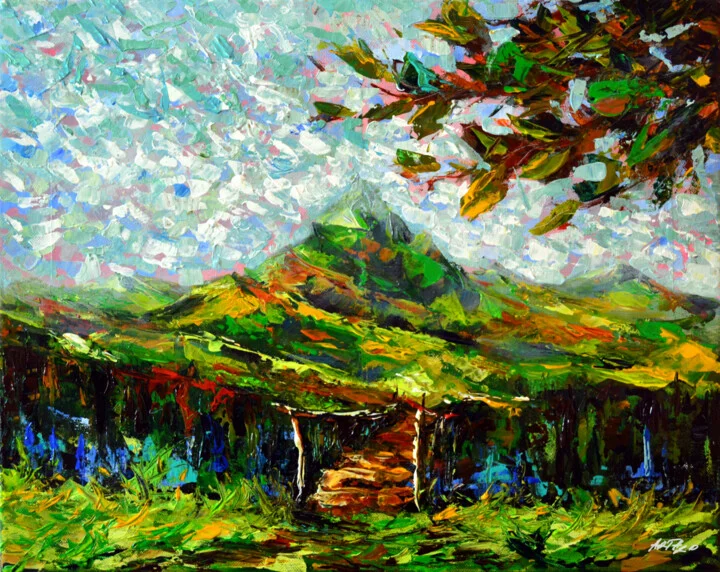 Click to view in high resolution Lively Green Mountain Landscape