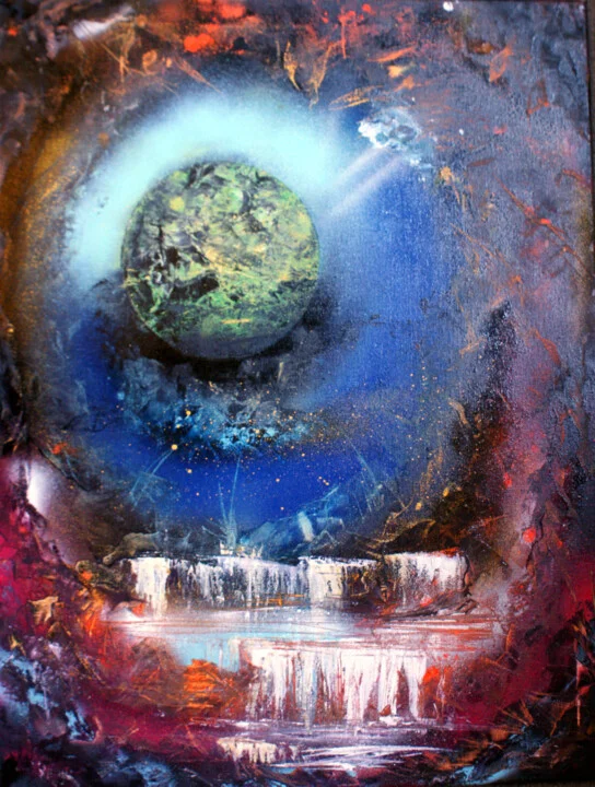 Click to view in high resolution Otherworldly Blue and Green Planet