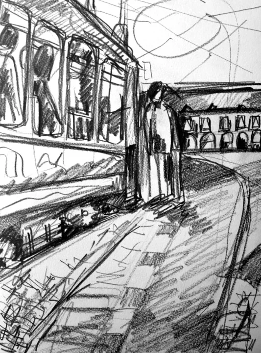 Click to view in high resolution Lisboa Tram in Charcoal