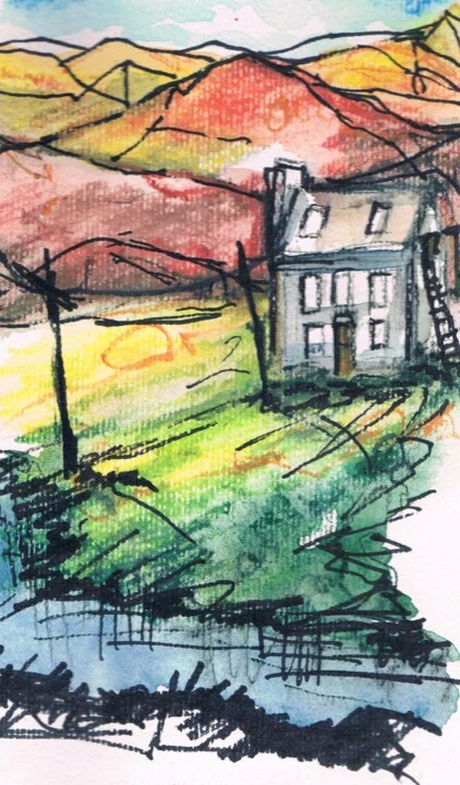 Click to view in high resolution Emerald Hills in Watercolor