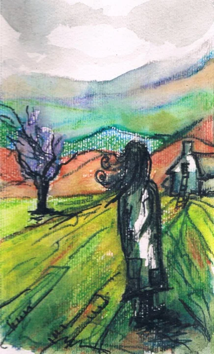 Click to view in high resolution Woman Walking Through Green Grass