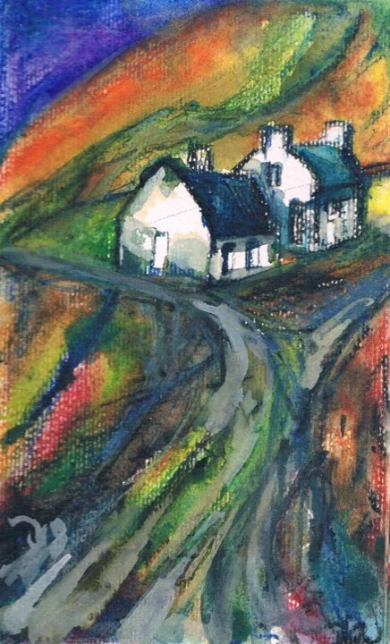 Click to view in high resolution Lush Green Watercolor Irish Pathway