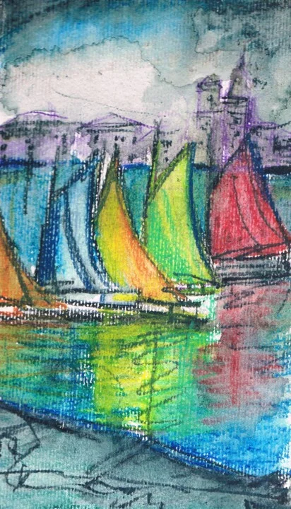 Click to view in high resolution Turquoise Watercolor Sailing Adventure