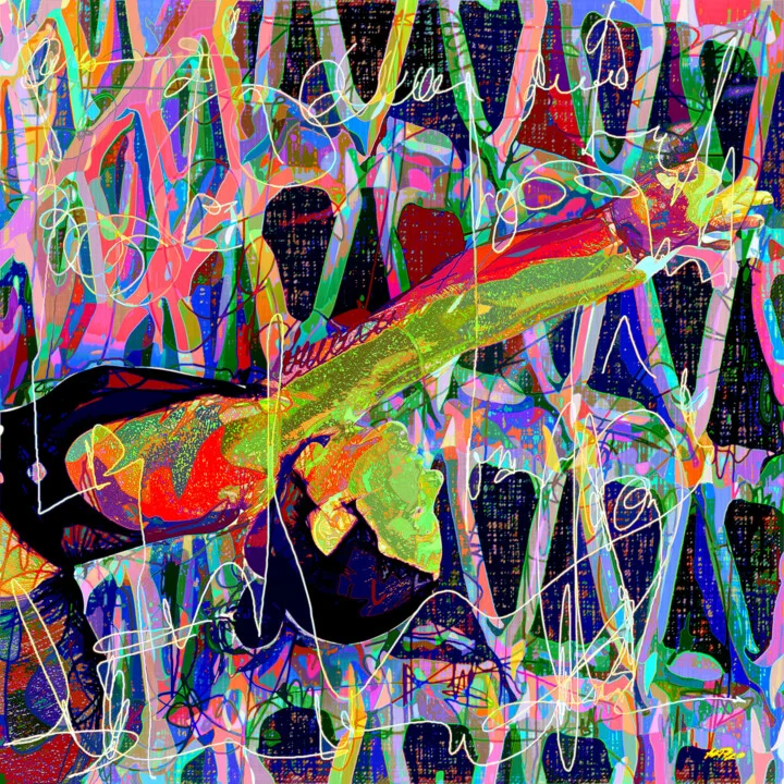 Click to view in high resolution Dynamic Neon Colors Meditation Art