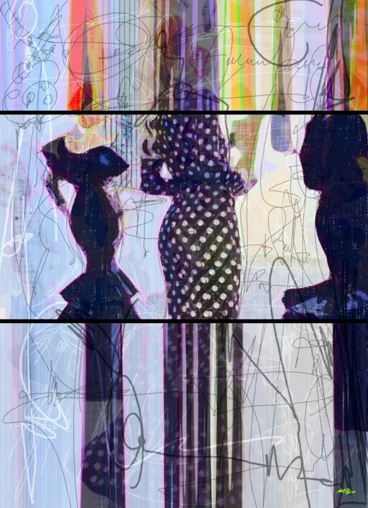 Click to view in high resolution Dynamic Polka Dot Flamenco Dancers