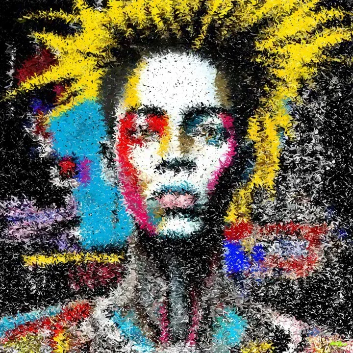 Click to view in high resolution Electric Blue and Yellow Urban Portrait