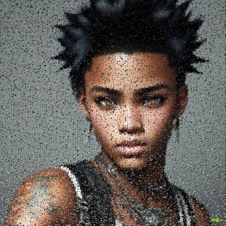 Click to view in high resolution Vibrant Portrait in Digital Hues