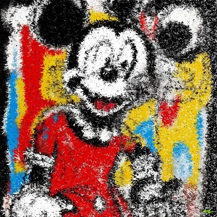 Click to view in high resolution Bright Red Retro Character Illustration