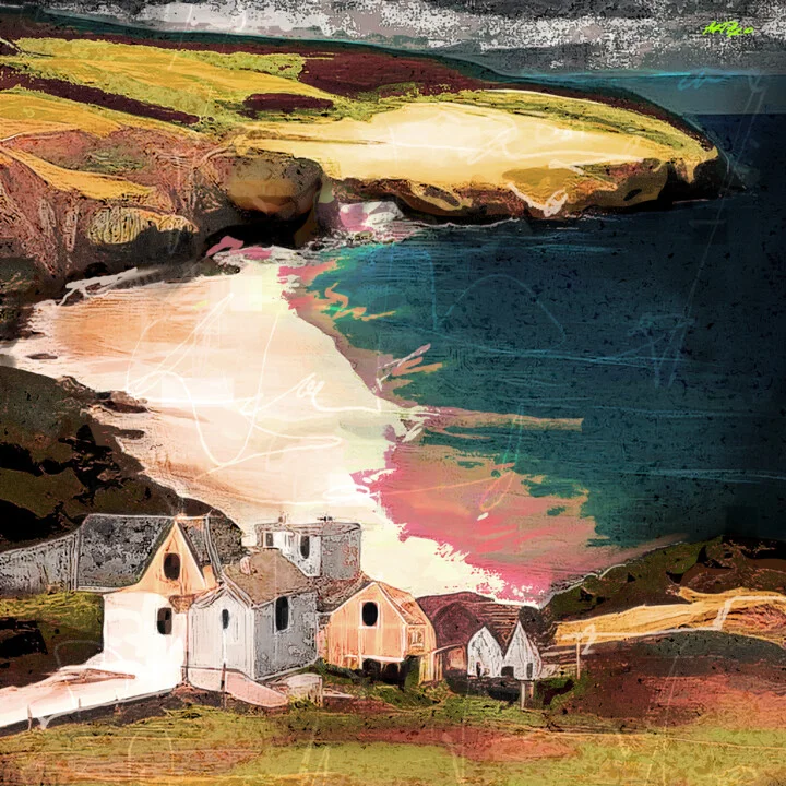 Click to view in high resolution Ochre Cliffside House with Aquamarine Waters