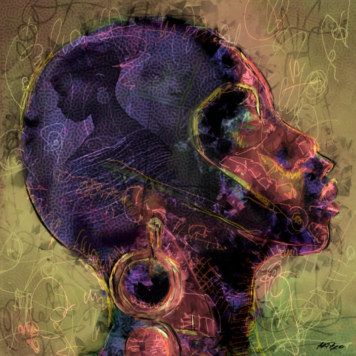 Click to view in high resolution Deep Purple Elegance Portrait