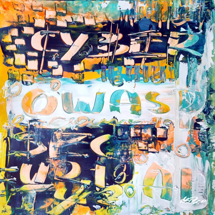 Click to view in high resolution Bold Yellow Abstract on Paper