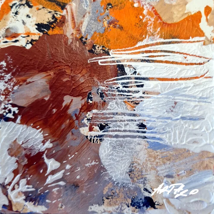 Click to view in high resolution Burnt Sienna Abstract on Paper