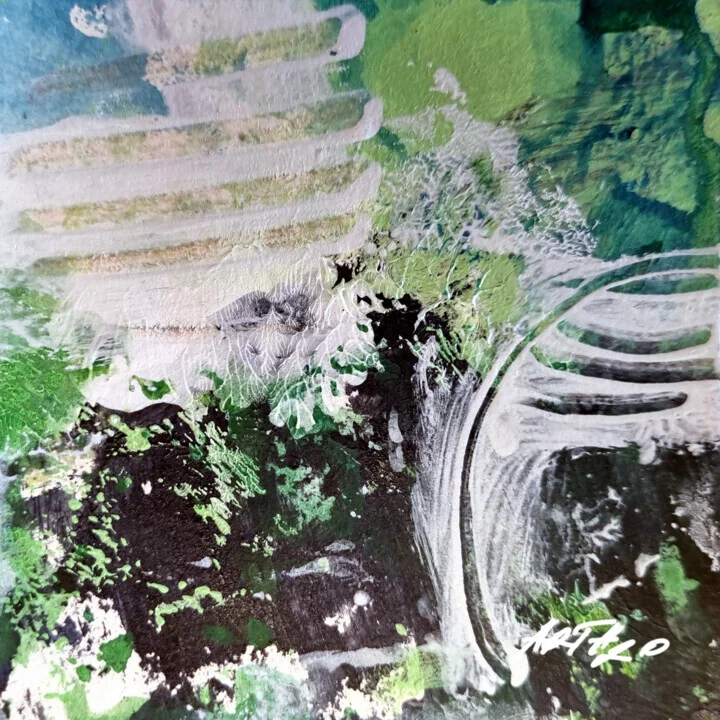 Click to view in high resolution Emerald Green Acrylic on Paper